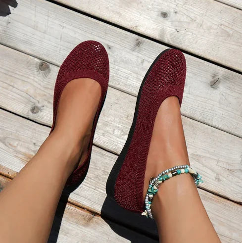 Breathable Women's Ballet Flats - One Pair