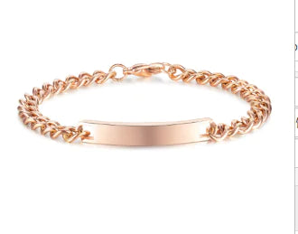 Stainless Steel Couple Cuban Bracelet