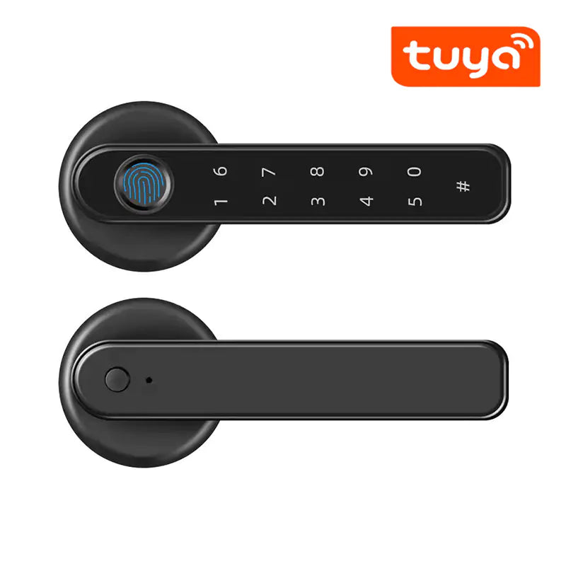 Indoor Wooden Glass Door with Fingerprint Bluetooth Lock