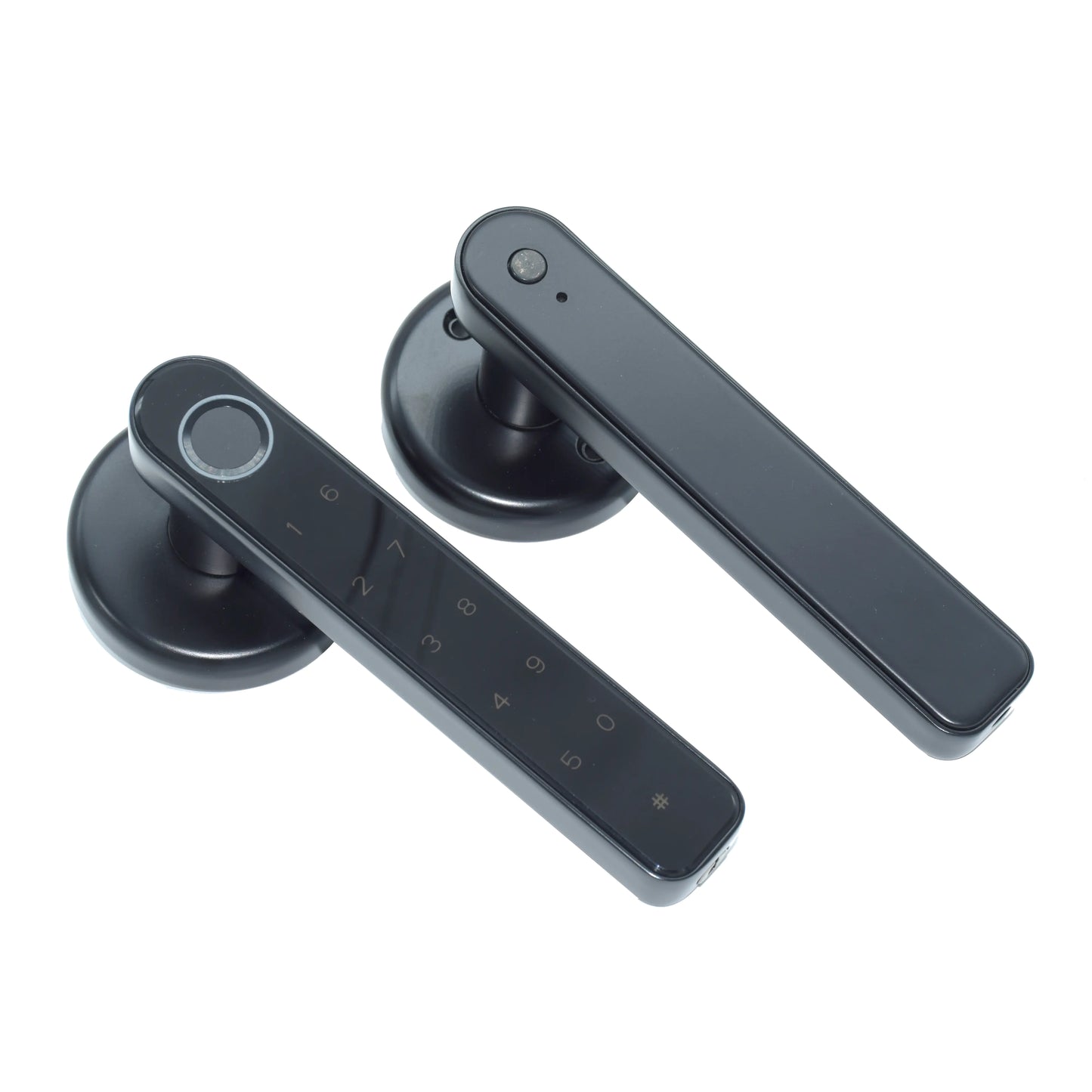Indoor Wooden Glass Door with Fingerprint Bluetooth Lock
