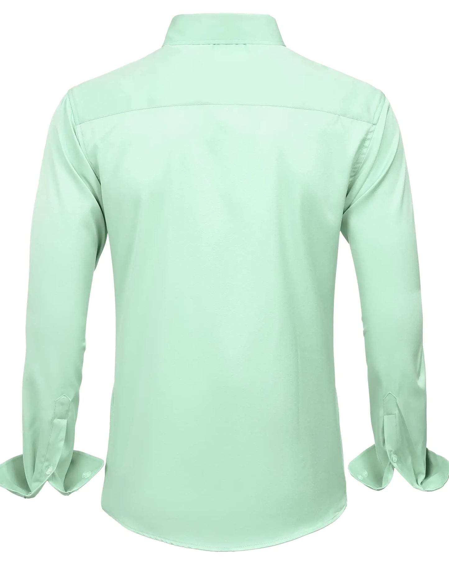 J.VER Men's Dress Shirts Solid Long Sleeve Stretch Wrinkle-Free Formal Shirt Business Casual Button Down Shirts Vintage Green Medium