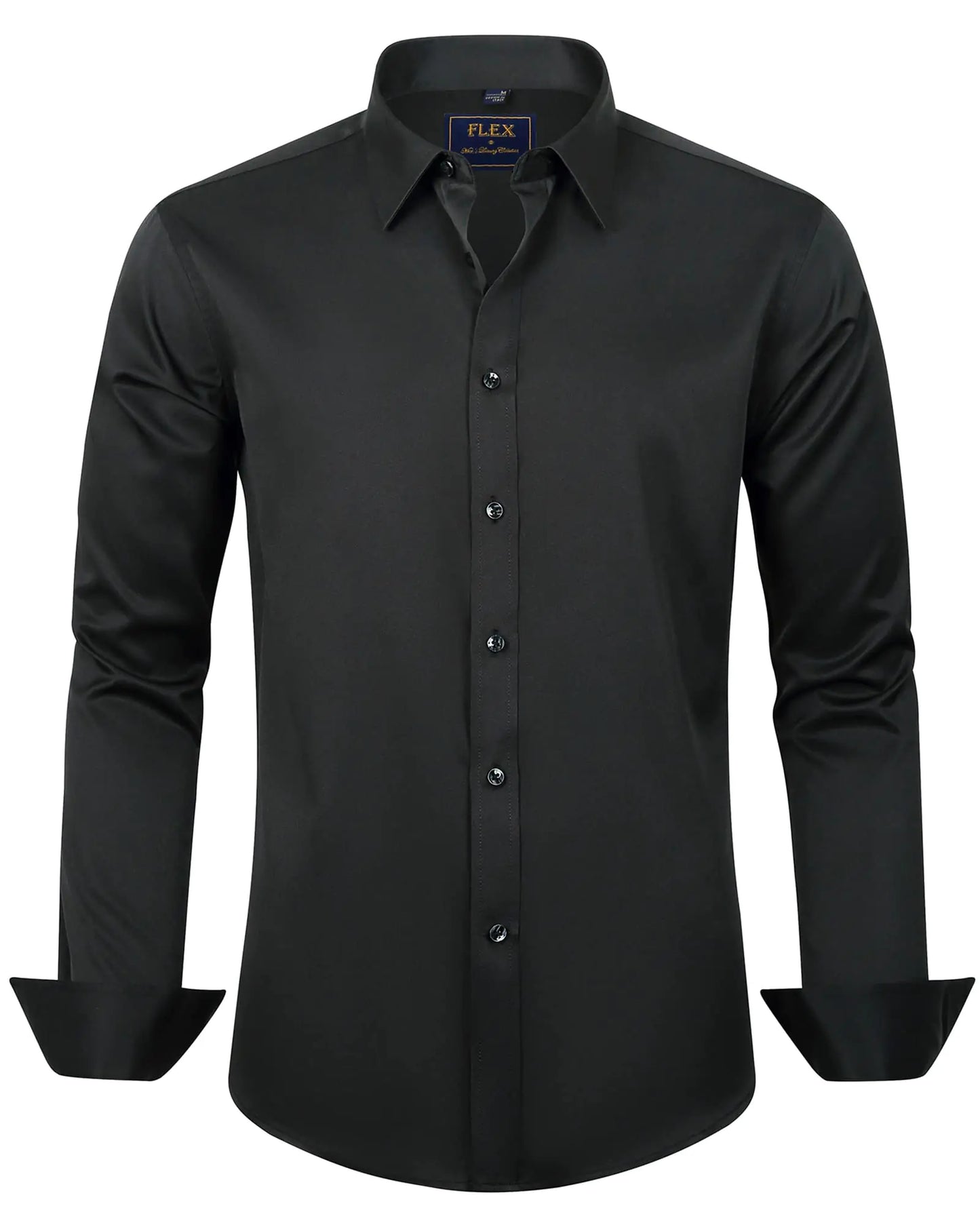 J.VER Men's Dress Shirts Solid Long Sleeve Stretch Wrinkle-Free Formal Shirt Business Casual Button Down Shirts Vintage Green Medium