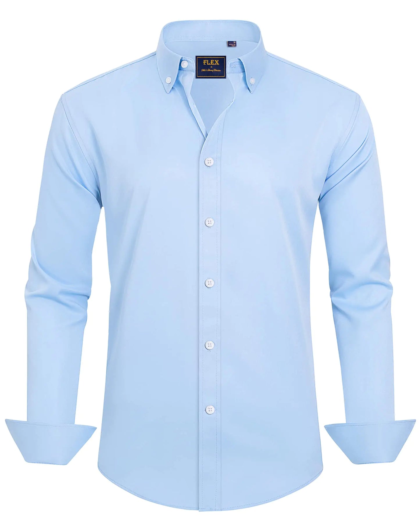 J.VER Men's Dress Shirts Solid Long Sleeve Stretch Wrinkle-Free Formal Shirt Business Casual Button Down Shirts Vintage Green Medium