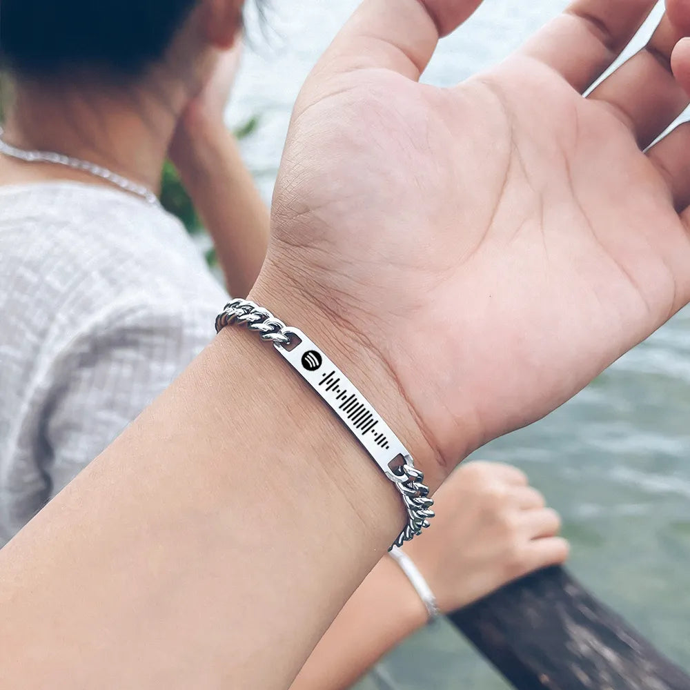 Stainless Steel Couple Cuban Bracelet