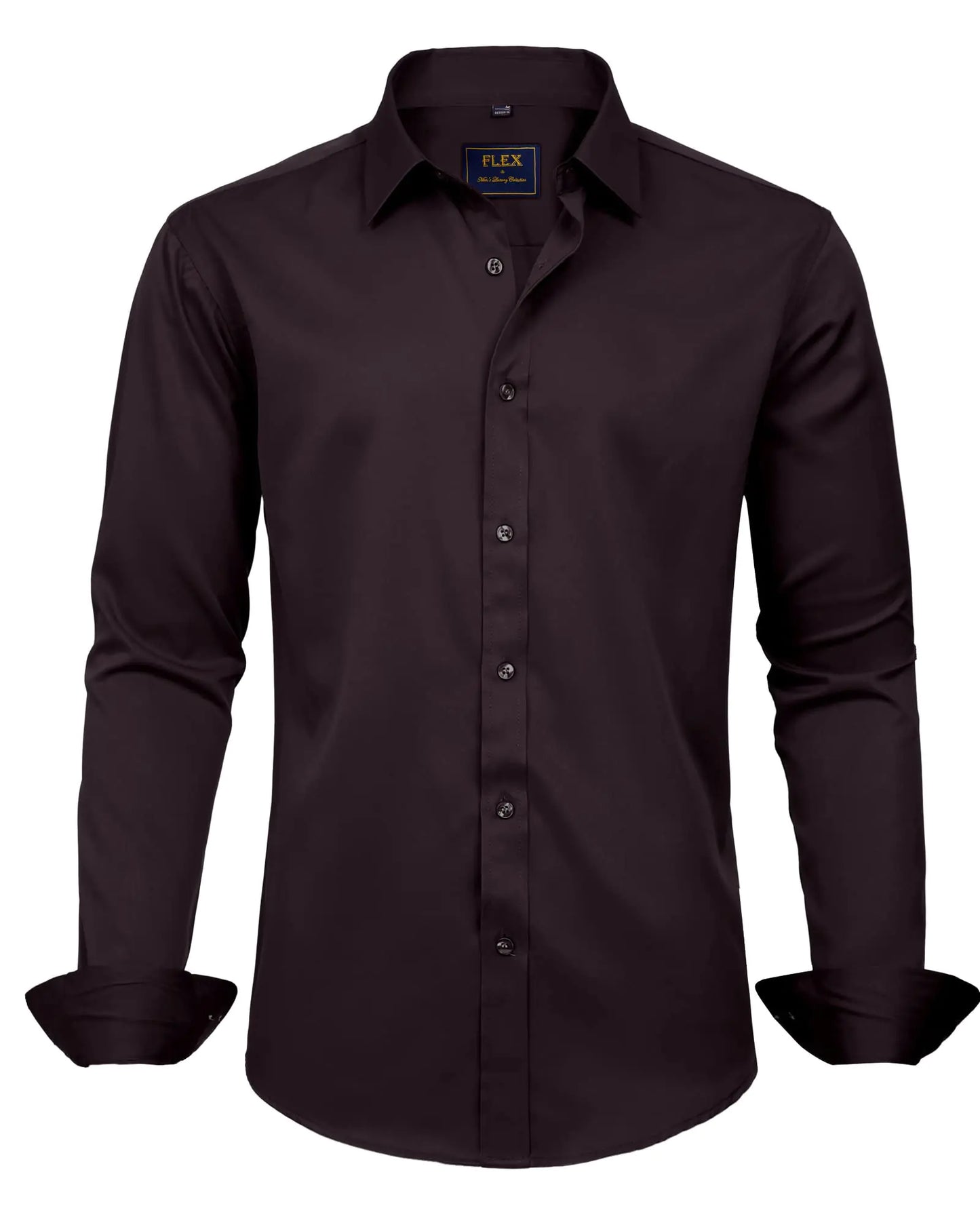 J.VER Men's Dress Shirts Solid Long Sleeve Stretch Wrinkle-Free Formal Shirt Business Casual Button Down Shirts Vintage Green Medium