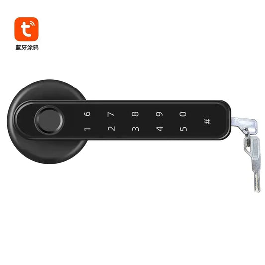 Indoor Wooden Glass Door with Fingerprint Bluetooth Lock