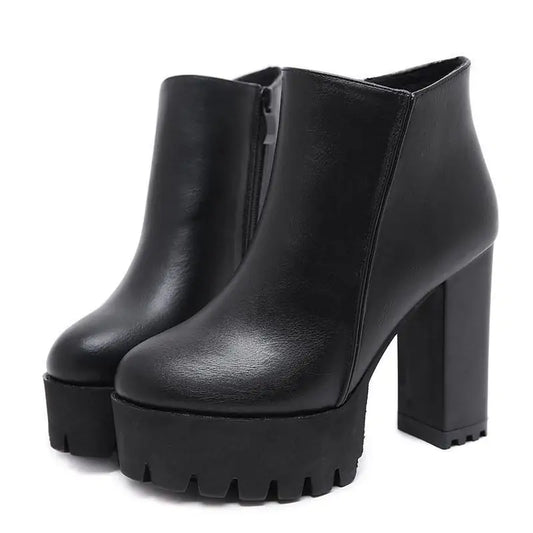 Platform Chunky Heel Boots